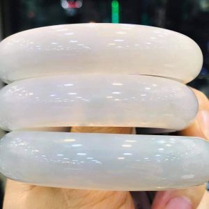 Vòng bạch ngọc bản hẹ cao cấp chính hãng GTM JADE