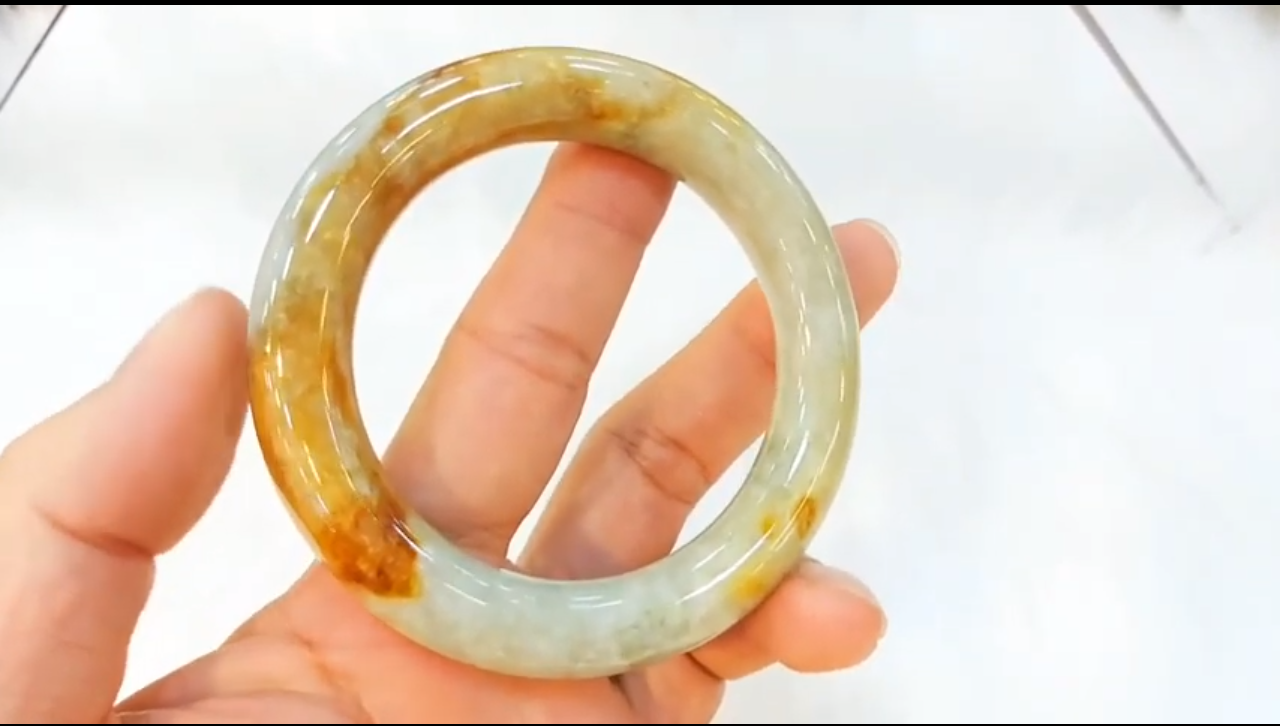Vòng Cẩm Thạch Huyết - Vòng Tay Cẩm Thạch Huyết Bản Tròn