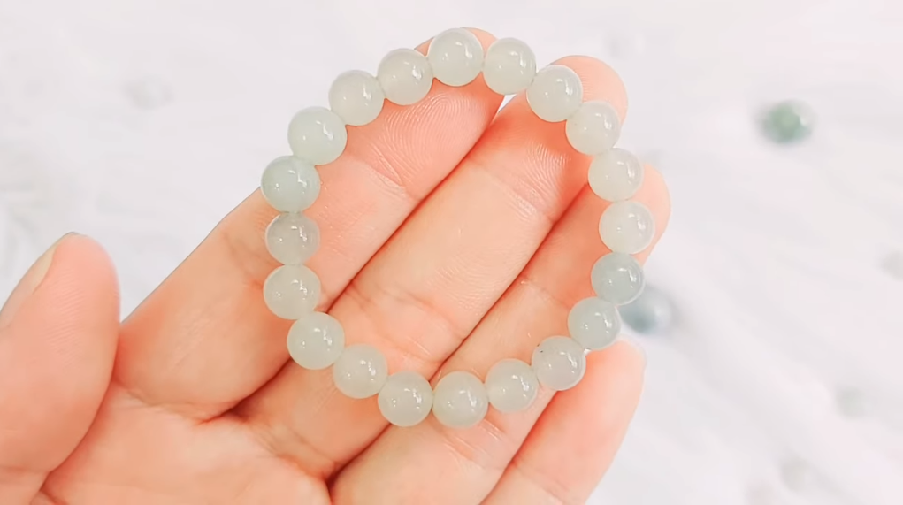 Chuỗi Hạt Cẩm Thạch Xanh Sữa Cao Cấp Thiên Nhiên