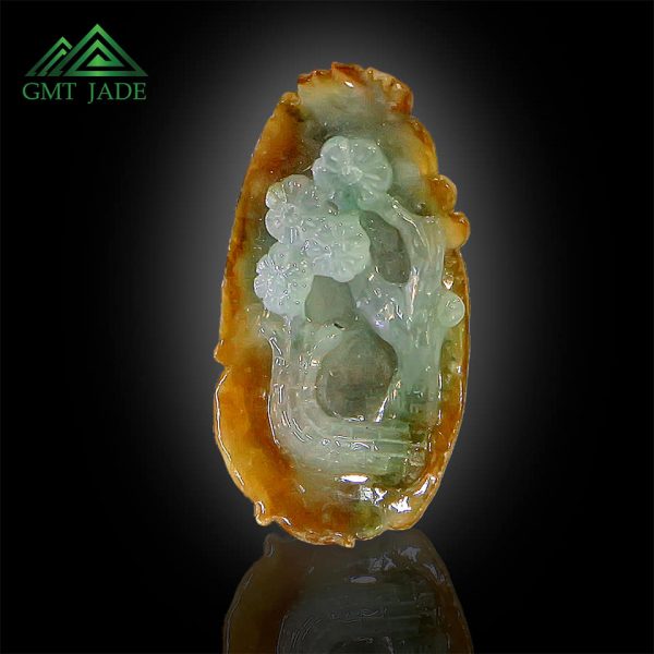 Mặt Ngọc Jadeite Chạm Khắc Chính Hãng Miến Điện