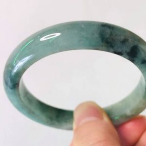 Vòng tay ngọc jade xanh bản hẹ cao cấp chính hãng GMT JADE